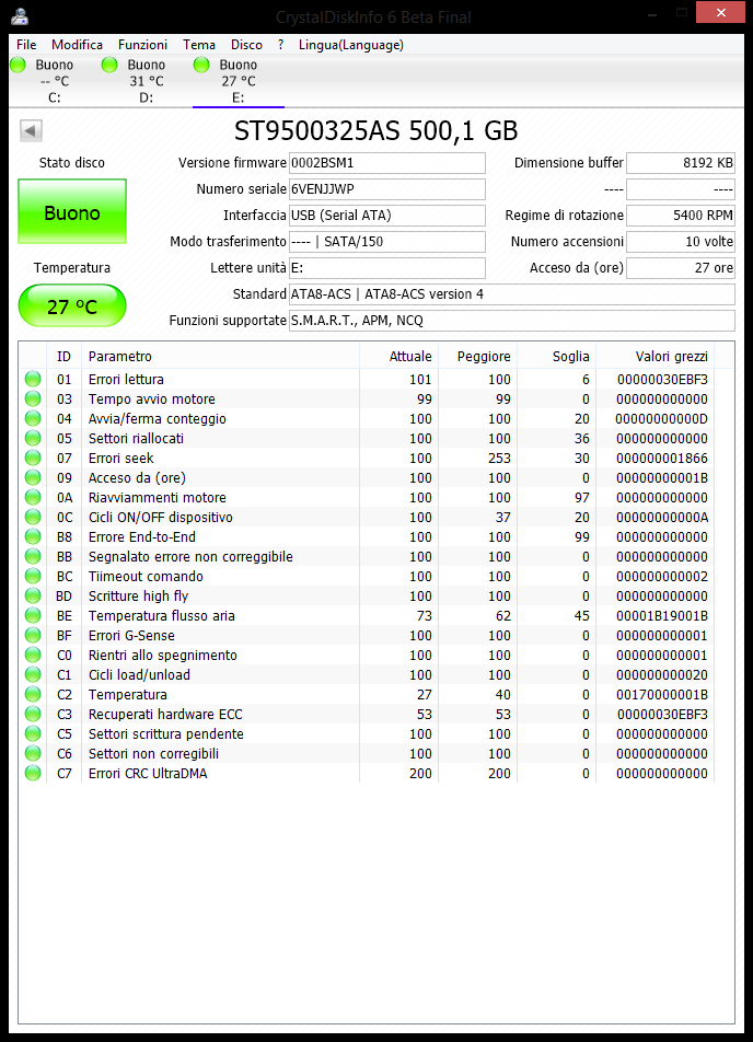 Crystal Disk Info.