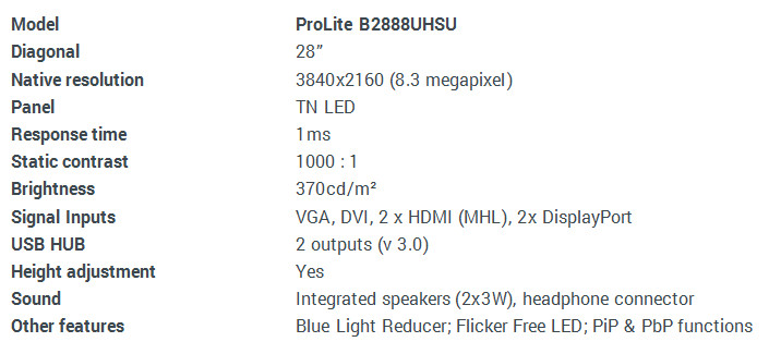 Iiyama_ProLite_B2888UHSU_specs