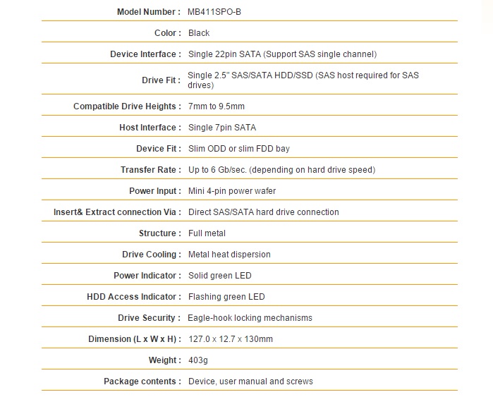 tougharmor MB411SPO-b specs