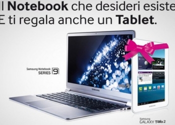 Samsung regala il Galaxy Tab 2 7.0 WiFi per ogni Ultrabook acquistato.