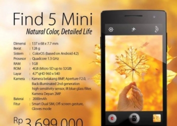 Oppo Find 5 Mini: presentazione ufficiale in Indonesia