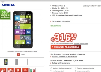 Redcoon rende disponibile alla vendita il Nokia Lumia 1320 a 319.90€