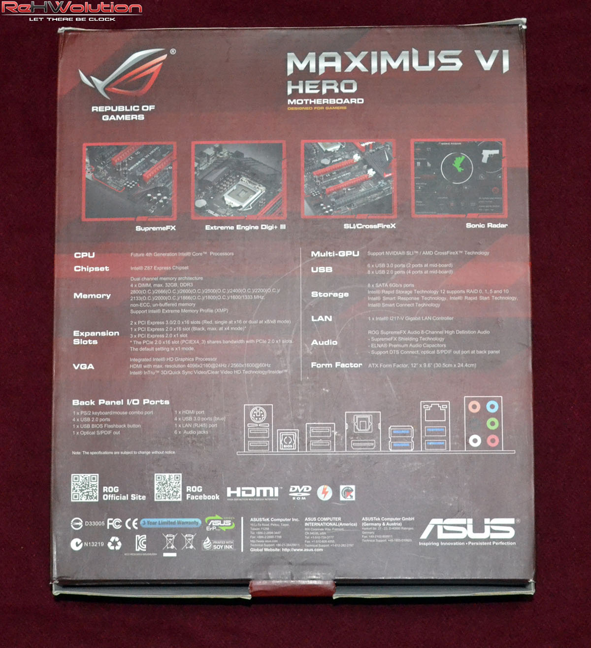 Asus Maximus Vi Hero Z87 Mainboard Recensione Rehwolution Asus Maximus Vi Hero Z87 Mainboard Recensione Rehwolution