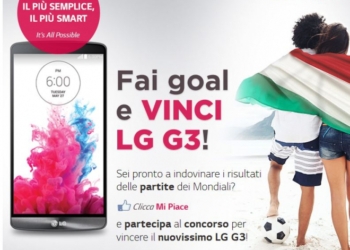 LG mette in palio un G3 con una promozione dedicata ai Mondiali