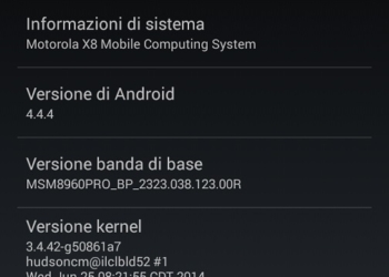 Motorola Moto X: Android 4.4.4 in arrivo