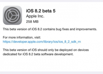 Apple rilascia agli sviluppatori la quinta beta di iOS 8.2