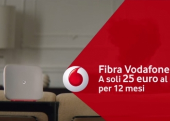 Vodafone: 300Mega di fibra a 25€ al mese