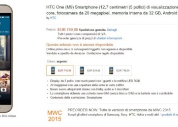 HTC One M9: pre-ordini in Francia e Germania a 749€