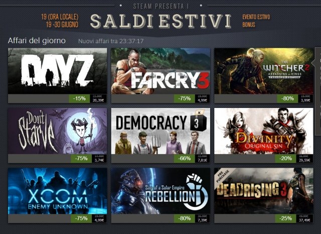 Arrivano i saldi estivi di Steam