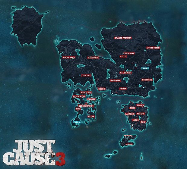 1000 KM quadrati in Just Cause 3: svelata la mappa di gioco