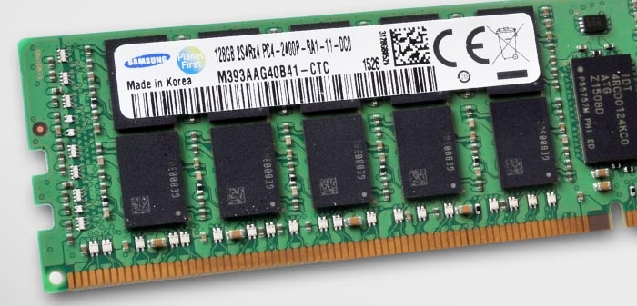 Samsung inizia la produzione in massa di moduli DDR4 da 128GB