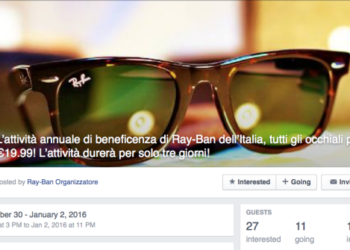 Rayban a 19 Euro: è sempre la stessa, solita, medesima, maxitruffa.