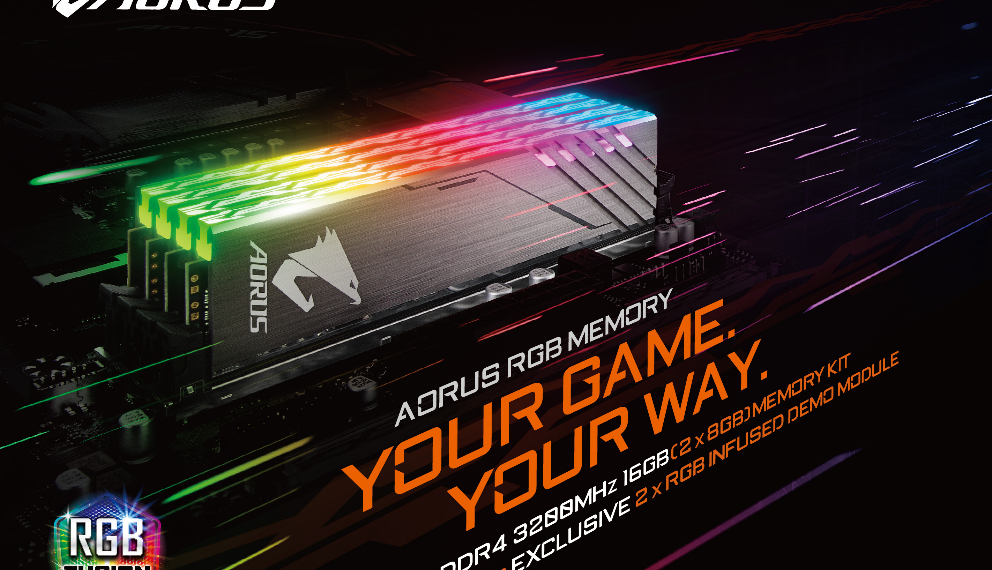 GIGABYTE illumina il mercato con le AORUS RGB Memory