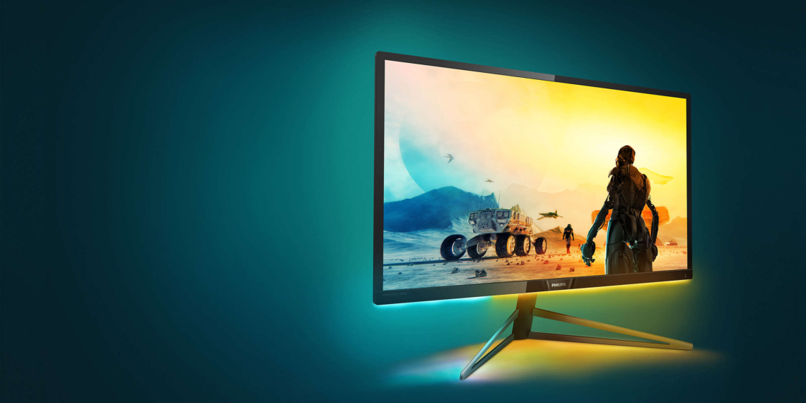MMD lancia il Philips Momentum 32″: monitor gaming 4K e Ambiglow