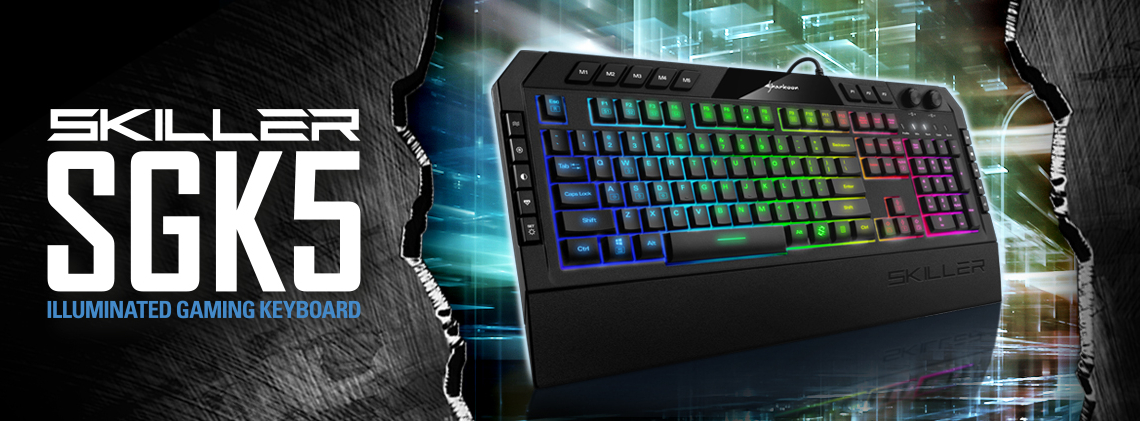 Sharkoon annuncia la tastiera SKILLER SGK5 con illuminazione RGB