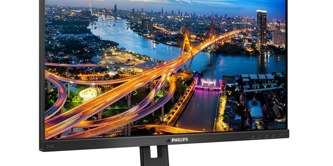 Produttività e comfort in un design eco-friendly con il monitor Philips 243B1