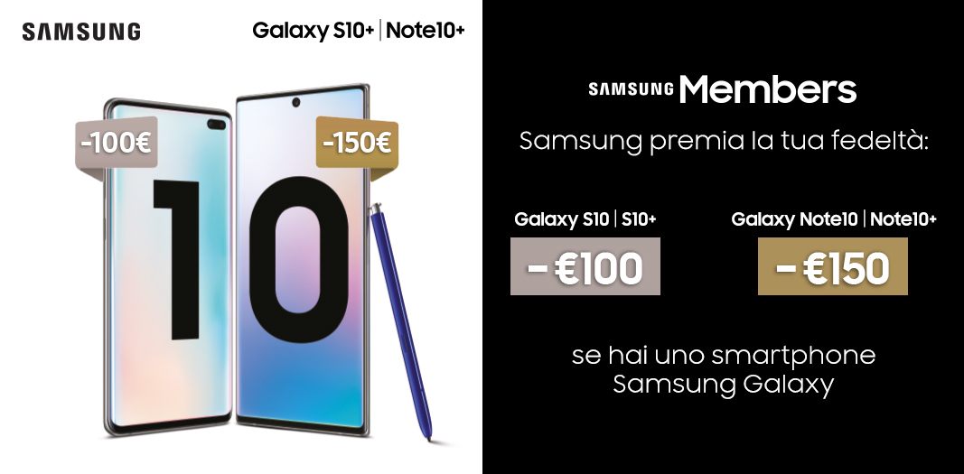 Samsung Power of 10 Pass: nuova promo per l’acquisto di uno smartphone della gamma S10 o Note10