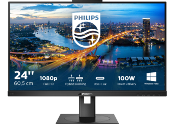 Philips 243B1JH, nuovo monitor con connessione ibrida e webcam Windows Hello