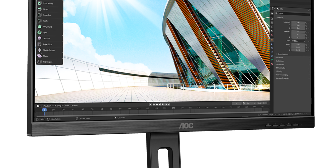 AOC lancia quattro display professionali QHD e 4K con connettività USB-C intelligente