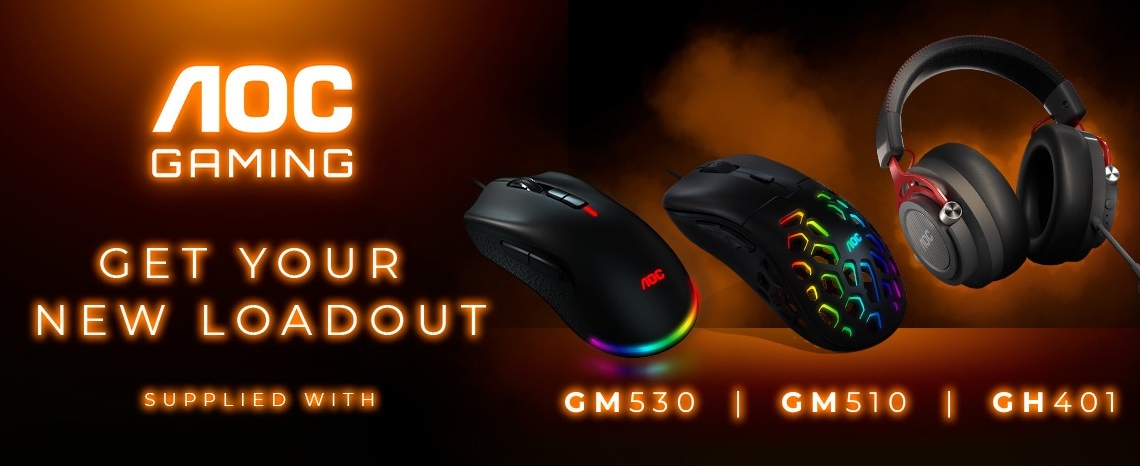 AOC Gaming presenta nuovi mouse e cuffie wireless