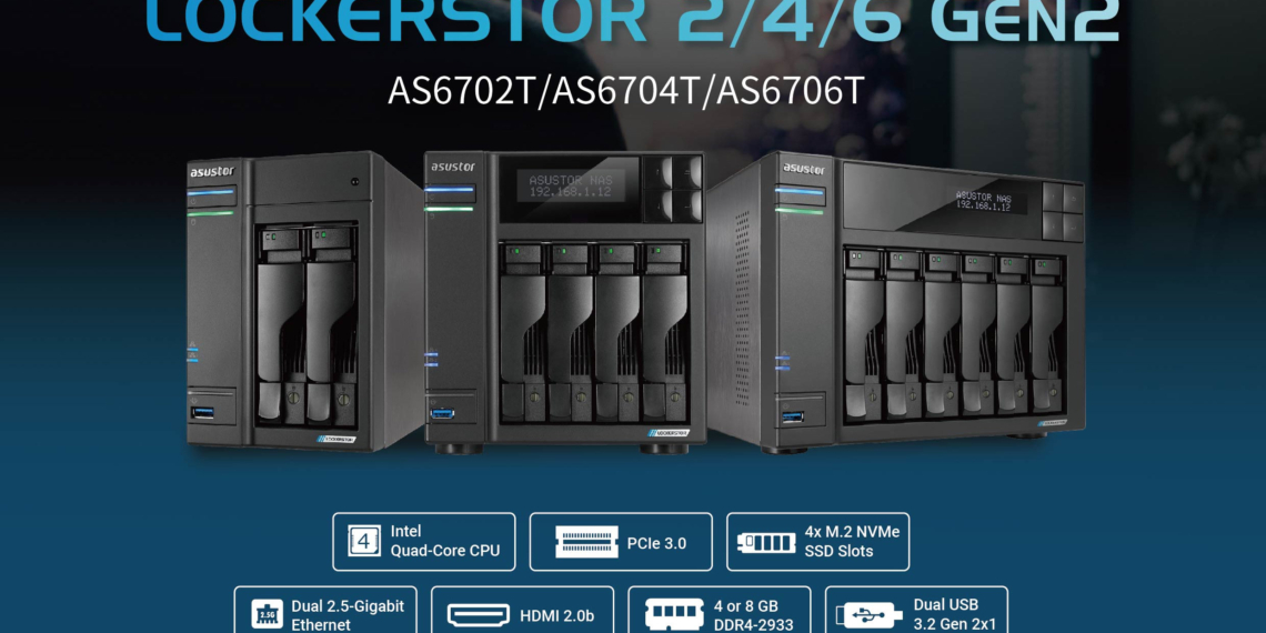 ASUSTOR lancia la nuova serie di NAS Lockerstor Gen2