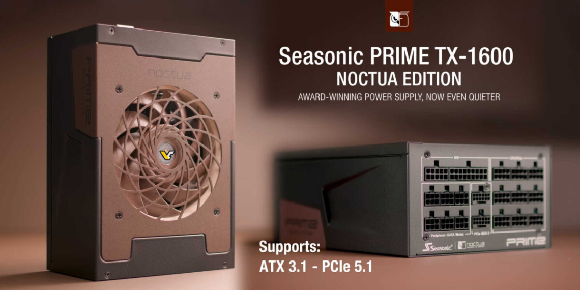 Seasonic e Noctua presentano l’alimentatore PRIME TX-1600 Noctua Edition