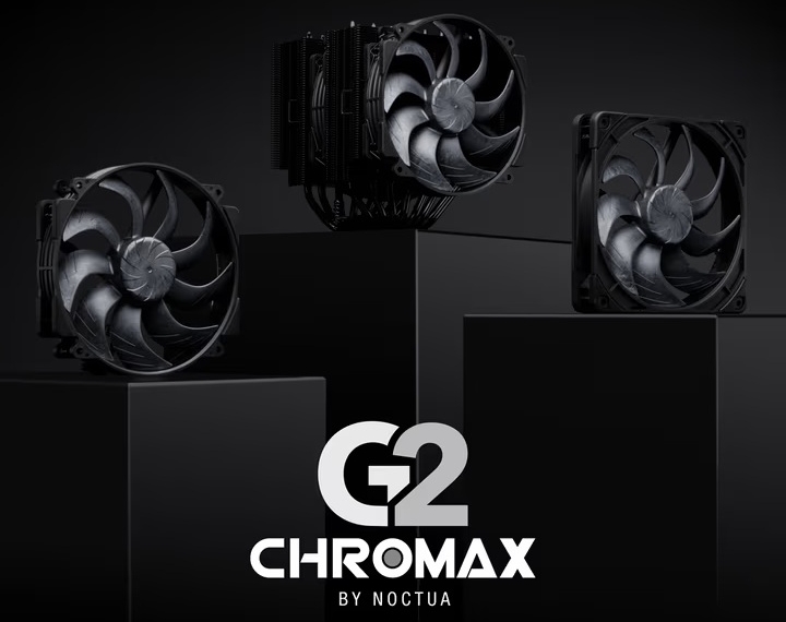 Noctua presents chromax.black versions of its NH-D15 G2 and NF-A14x25 G2