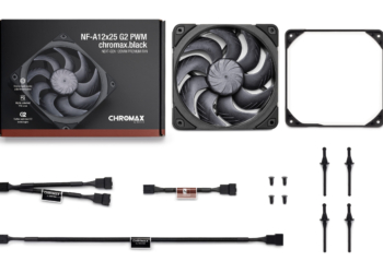 Noctua introduces the chromax.black version of the NF-A12x25 G2 fans